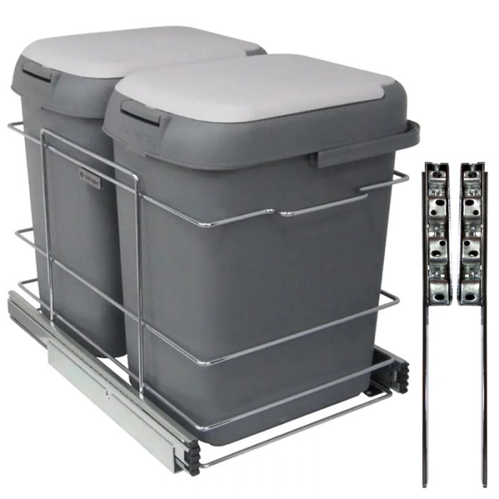 Caneca o basurera de 2 cubos extraíble para cocina