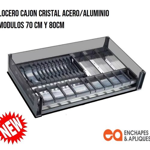 Locero en aluminio y acero inoxidable