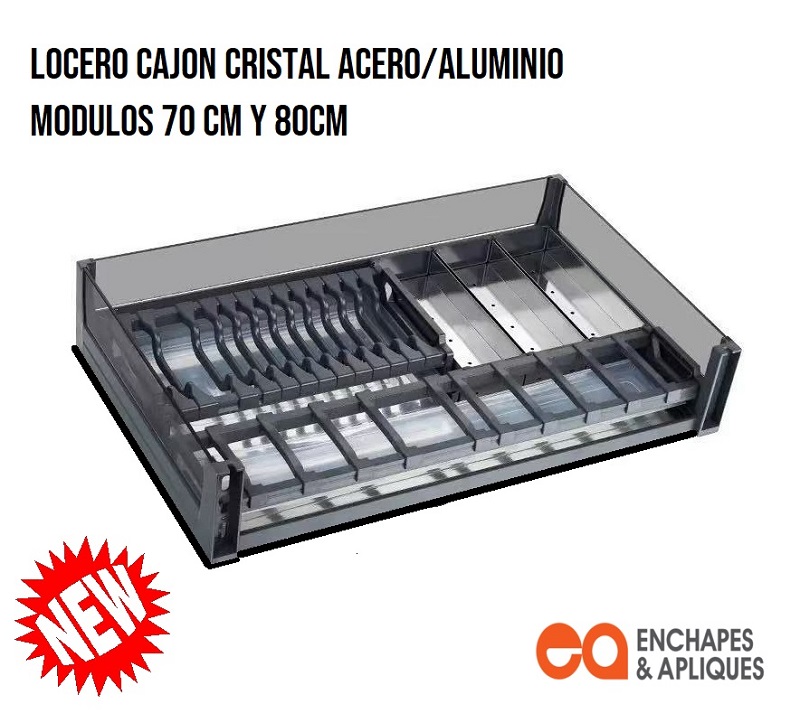 Locero en aluminio y acero inoxidable